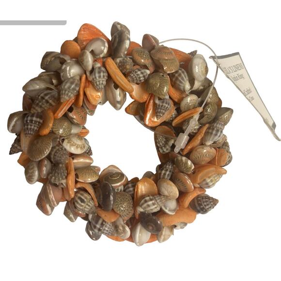 NWT Set of 9 NAPKIN RINGS Small Sea Shells Cluster Beach House Summer Ocean - Picture 3 of 7